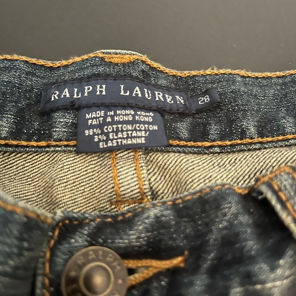 Rare Ralph Lauren Western Beaded Dungarees Jeans Womens Size 28 - Picture 3 of 6